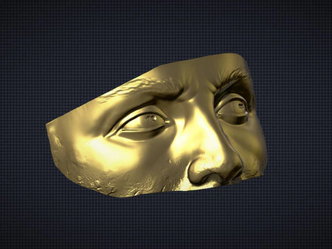 Male Face 3D Print Model