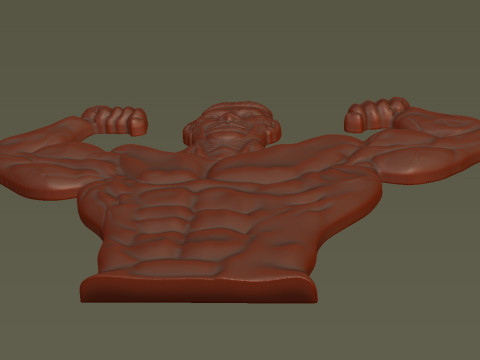 Male Bodybuilder Bas Relief 3D Baskı Modeli