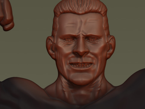 Male Bodybuilder Bas Relief 3D Baskı Modeli