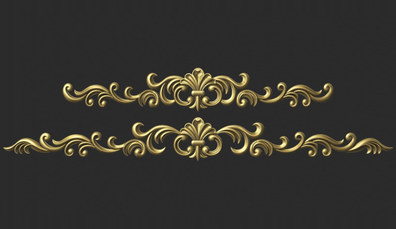 Carved decor onlay 3D Druckmodell .c4d .max .obj .3ds .fbx .stl .blend