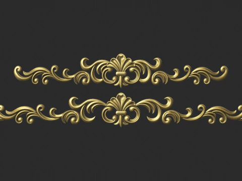 조각된 장식 온레이 3D 프린트 모델