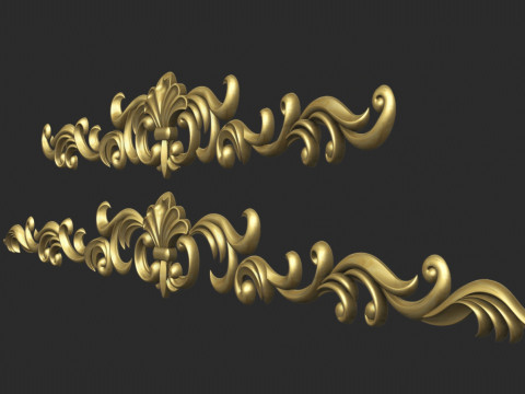 Carved decor onlay 3D Druckmodell