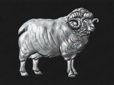 Ram Bas Relief 3D Druckmodell