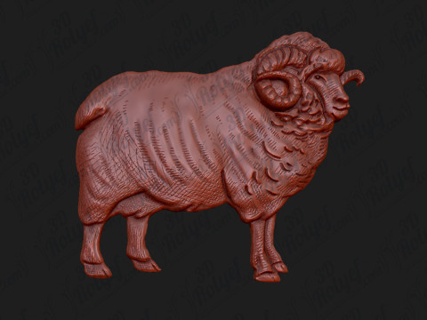Ram Bas Relief 3D Druckmodell