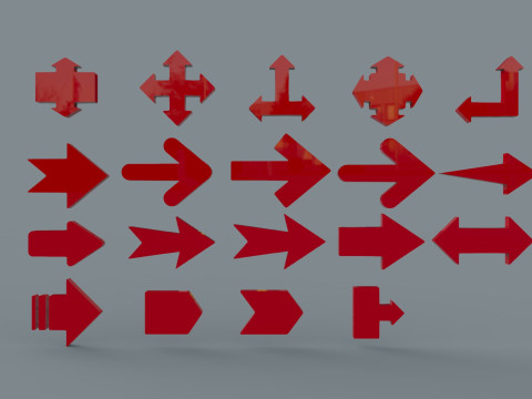 Arrows Set 3D Model