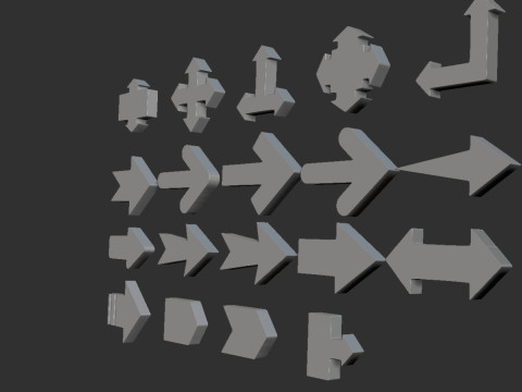 Arrows Set Modelo 3D