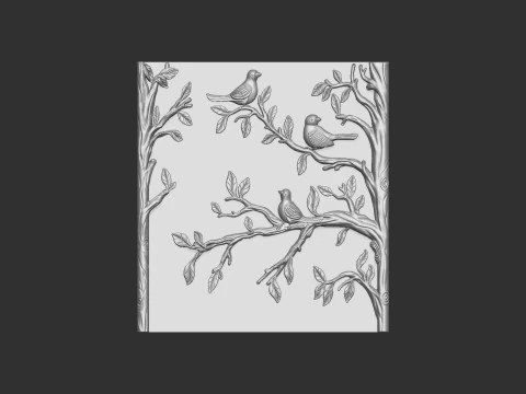 Birds on a Tree 3D Print Model