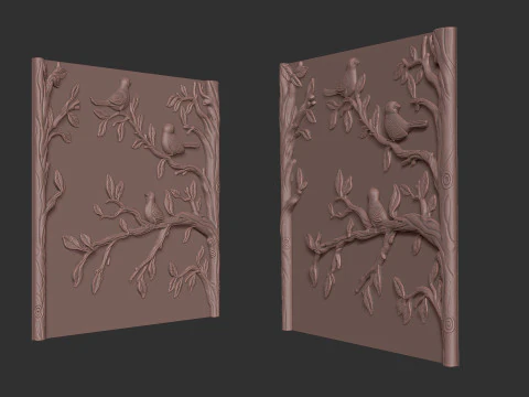 Birds on a Tree 3D Print Model