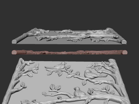 Birds on a Tree 3D Print Model