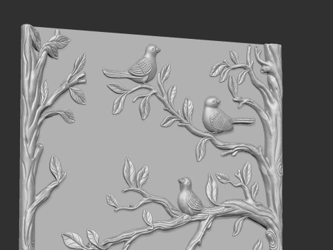 Birds on a Tree 3D Print Model
