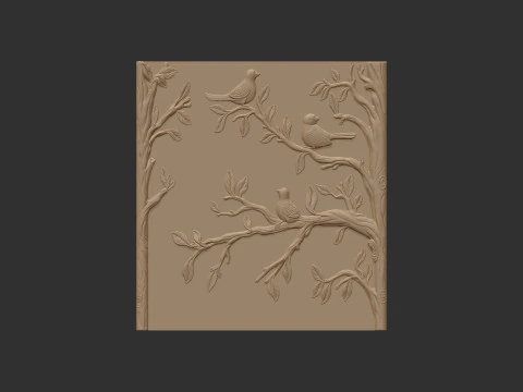 Birds on a Tree 3D Print Model