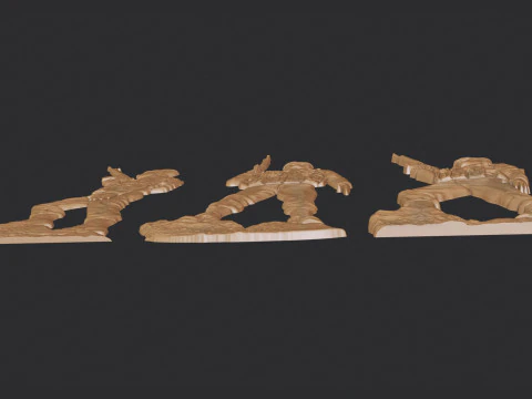 Baixo-relevo do soldado Modelo de Impressão 3D