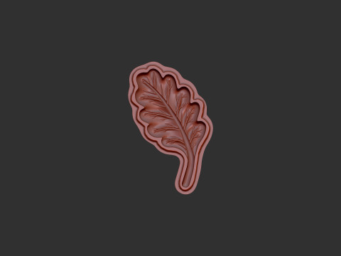 Acorn Tree Leaf Cookie Stamp 3Dプリントモデル