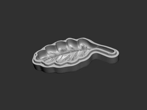 Acorn Tree Leaf Cookie Stamp 3Dプリントモデル