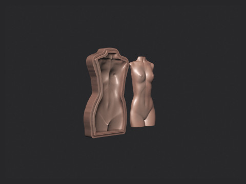 Female Torso Cookie Stamp 3D 打印模型