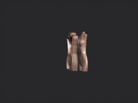 Female Torso Cookie Stamp 3D 打印模型