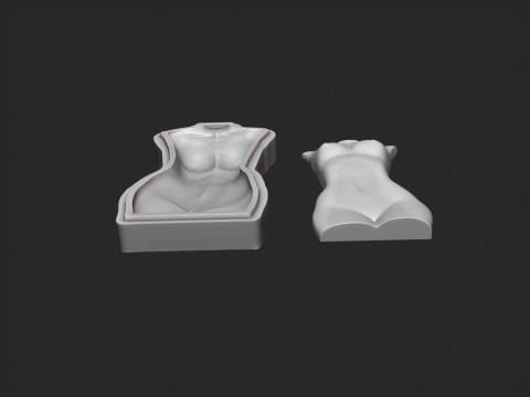 Female Torso Cookie Stamp 3D 打印模型
