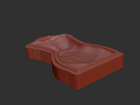 Female Torso Cookie Stamp 3D 打印模型