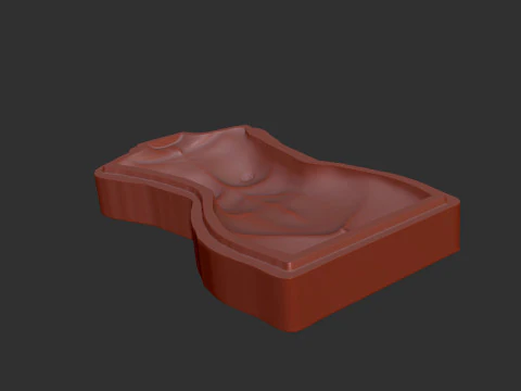 Female Torso Cookie Stamp 3D Print Model