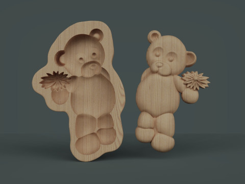 Bear Cookie Stamp 3D printmodel
