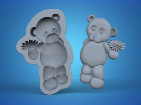 Bear Cookie Stamp 3Dプリントモデル