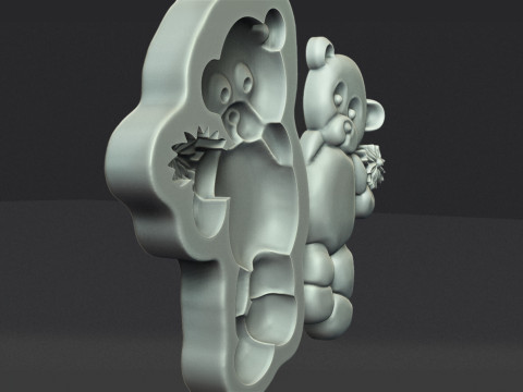 Bear Cookie Stamp 3Dプリントモデル