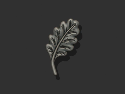 Acorn Tree Leaf 3D Print Model