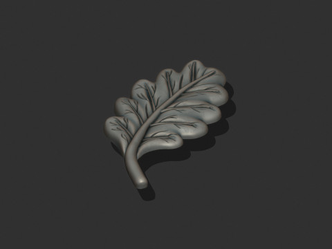 Acorn Tree Leaf 3D Print Model