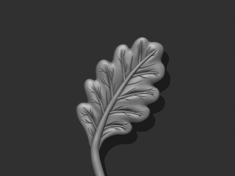 Acorn Tree Leaf 3D Print Model