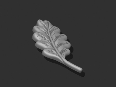 Acorn Tree Leaf 3D Print Model
