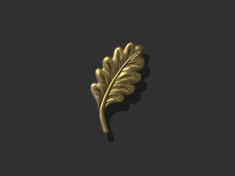 Acorn Tree Leaf 3D Print Model