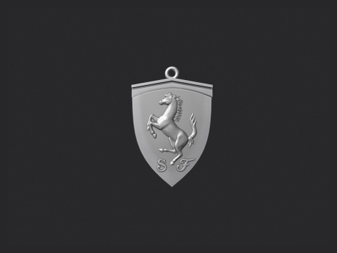 Ferrari logo pendant 3D 打印模型