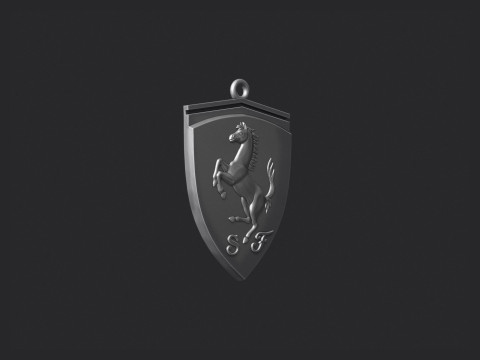 Ferrari logo pendant 3D 打印模型