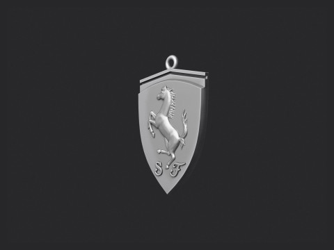 Ferrari logo pendant 3D 打印模型
