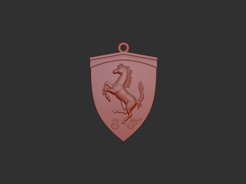 Ferrari logo pendant 3D 打印模型