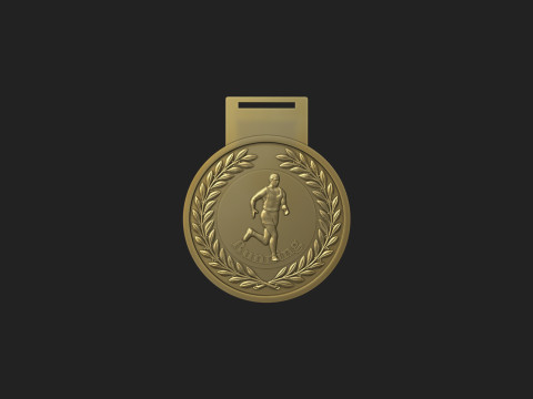 Men Running Award Medals Model Cetak 3D