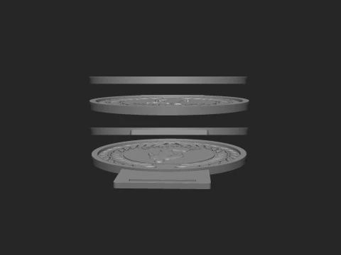 Men Running Award Medals 3D Print Model