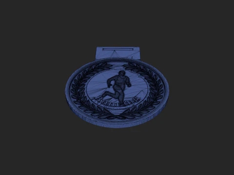 Men Running Award Medals 3D Print Model