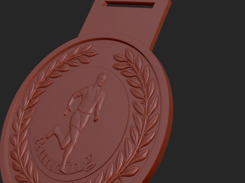 Men Running Award Medals Model Cetak 3D