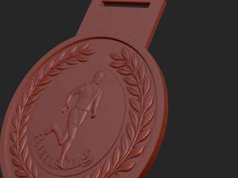 Men Running Award Medals 3D Print Model