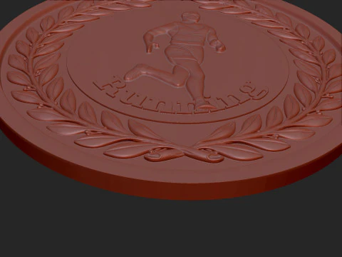 Men Running Award Medals 3D Print Model