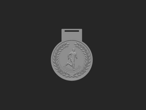 Men Running Award Medals 3D Print Model