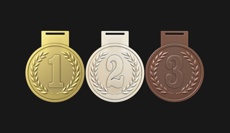 Award Medal 1st-2nd-3rd 3D Print Model .c4d .max .obj .3ds .fbx .stl .blend 