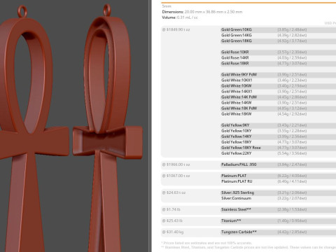 Cross Pendant 3D Print Model