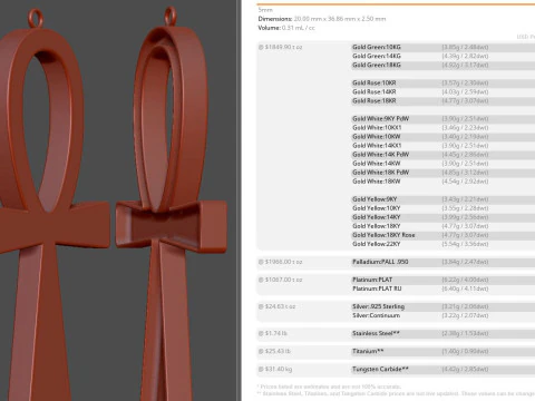 Cross Pendant 3D Print Model