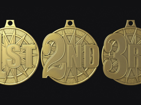 Award Medal 1st 2nd 3rd 3D Принт Модель