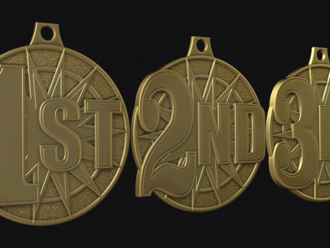 Award Medal 1st 2nd 3rd 3D प्रिंट मॉडल