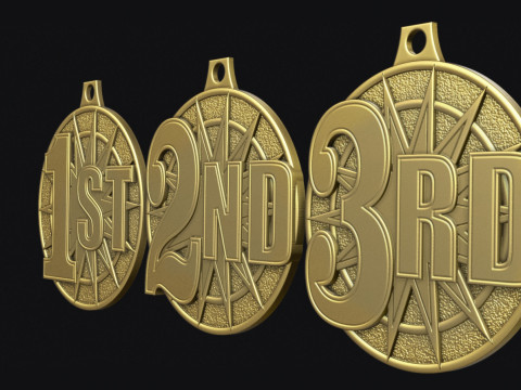 Award Medal 1st 2nd 3rd 3D प्रिंट मॉडल