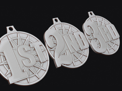 Award Medal 1st 2nd 3rd 3D प्रिंट मॉडल