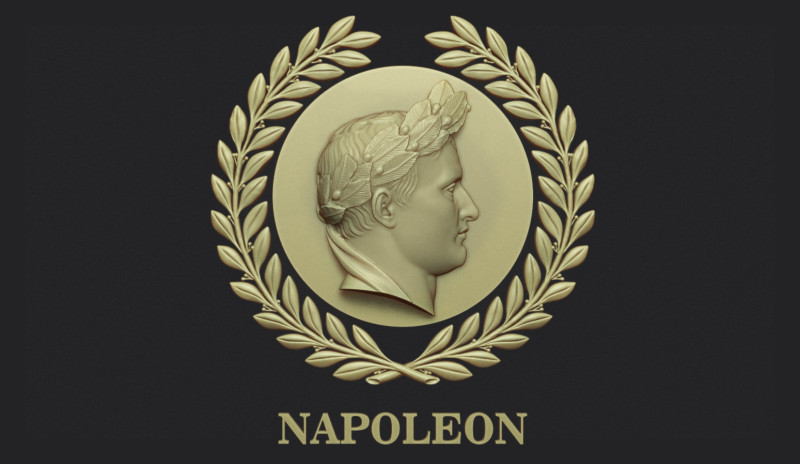 Napoleon I Relief Portrait 3D प्रिंट मॉडल .c4d .max .obj .3ds .fbx .stl .blend 